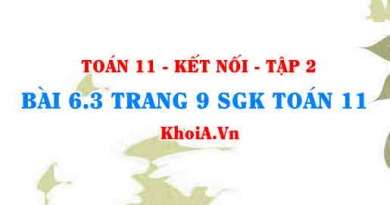 Bài 6.3 trang 9 Toán 11 Kết nối tri thức Tập 2
